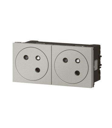 Doble Prise Mosaic link surface 2P+T 45°- Aluminium