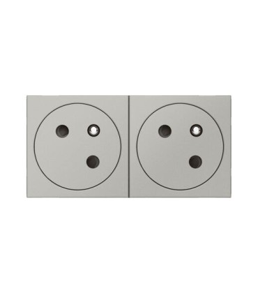 Doble Prise Mosaic link surface 2P+T 45°- Aluminium