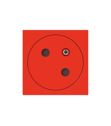 Prise surface 2P+T mosaic link rouge