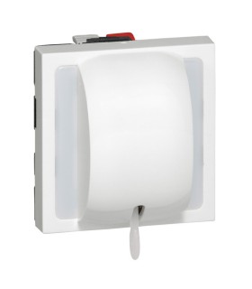 Poussoir inverseur à tirage 6A 250V~ Mosaic 2 modules blanc