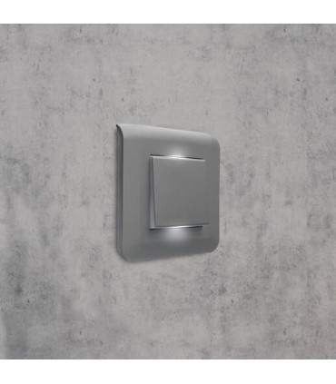 Interrupteur ou va-et-vient 10AX 250V~ Mosaic Easy-Led 2 modules blanc