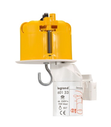 Kit boite DCL Point de centre Legrand Batibox + douille + fiche DCL pour cloison sèche