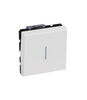 VA-ET-VIENT MOSAIC - 2 MOD - 10 AX - À VOYANT À LED - BLANC