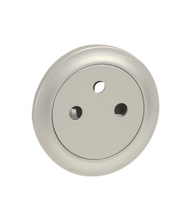 Enjoliveur Céliane pour prise 2P+T Surface Titane