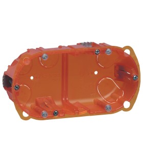 Boîte multimatériaux Batibox - 2 postes - 4/5 mod - vert/horiz - prof. 50