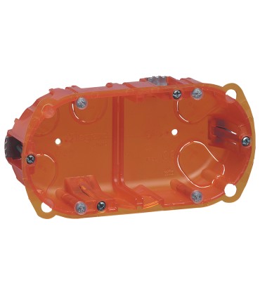 Boîte multimatériaux Batibox - 2 postes - 4/5 mod - vert/horiz - prof. 50