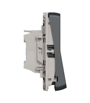 Bouton poussoir Mureva Styl composable gris