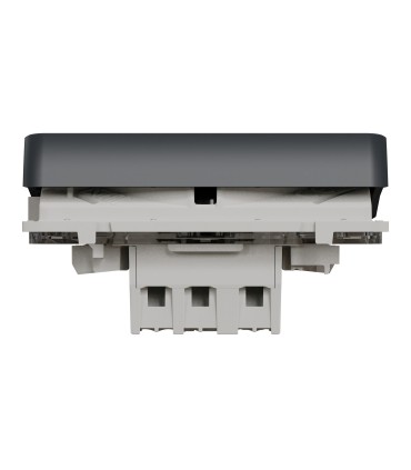 Bouton poussoir Mureva Styl composable gris