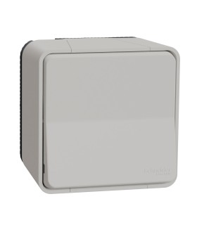 Bouton poussoir Mureva Styl saillie  blanc