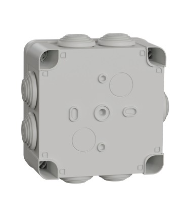 Boite Dérivation Mureva Box étanche 105X105X55 Grise 7 Entrées
