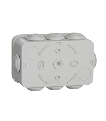 Boite Dérivation étanche Mureva Box 105X65X55 à 8 Entrées gris