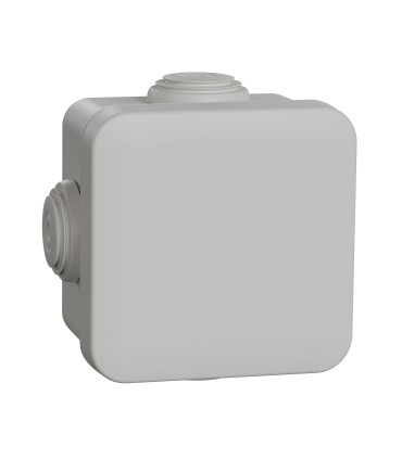 Boite dérivation Mureva Box étanche 65X65X45 à 4 entrées - Gris