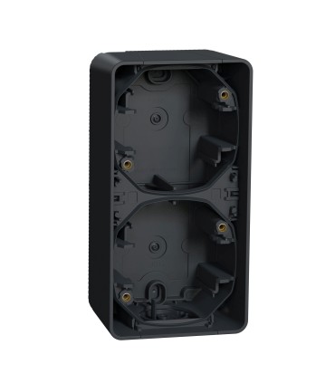 Boîte Mureva Styl 2 postes verticaux saillie gris