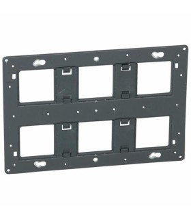 Support grand format Batibox Legrand pour Mosaic - 2 x 3 postes - 2 x 6/8 modules