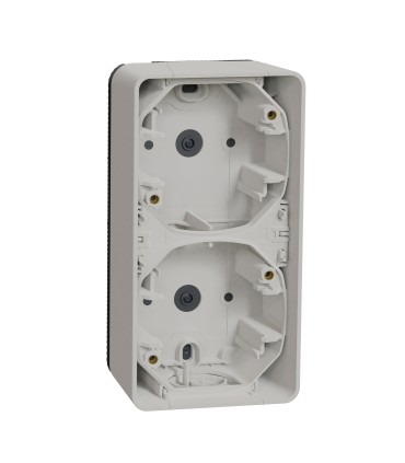 Boîte Mureva Styl 2 postes verticaux saillie blanc