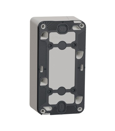 Boîte Mureva Styl 2 postes verticaux saillie blanc