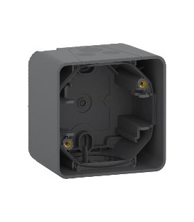 Boîte 1 poste saillie Mureva Styl GRIS