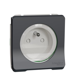 Prise 2P+T Mureva Styl composable 16A - gris