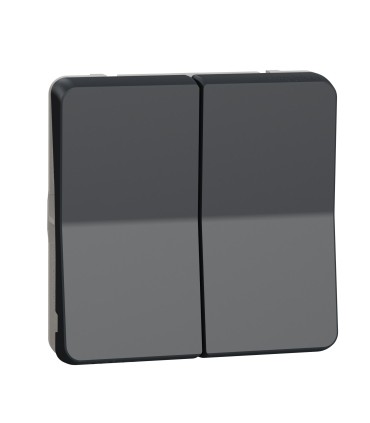 Double bouton poussoir Mureva Styl composable gris