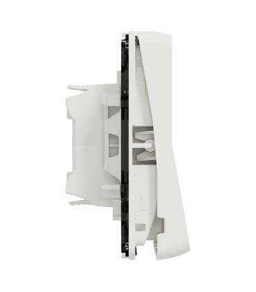 Bouton poussoir Mureva Styl composable blanc