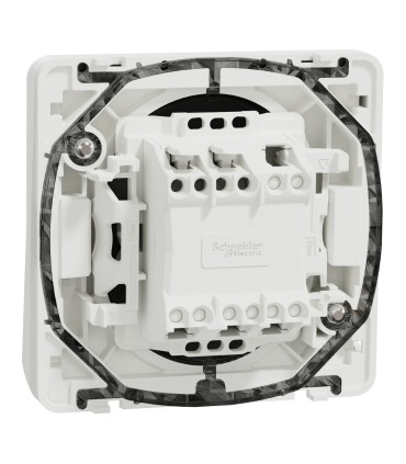 Bouton poussoir Mureva Styl composable blanc