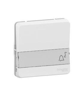 Bouton poussoir porte-étiquette Mureva Styl 10A blanc