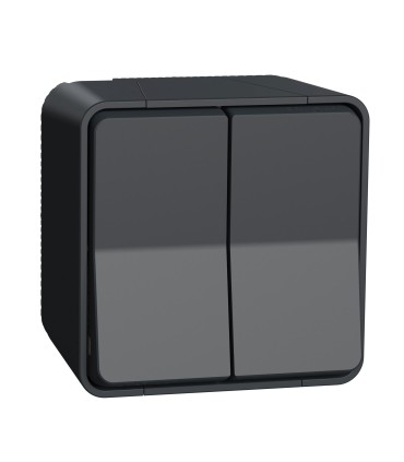 Double va et vient Mureva Styl 10AX saillie gris