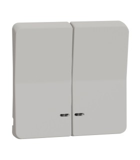 Double enjoliveur lumineux Mureva Styl blanc