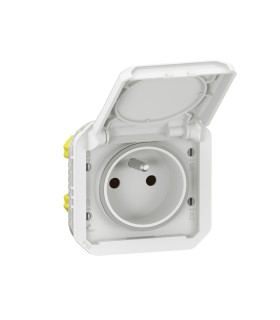 Prise de courant 2P+T Plexo composable blanc / Legrand