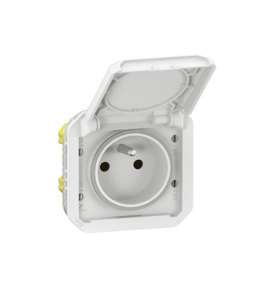 Prise de courant 2P+T Plexo composable blanc / Legrand