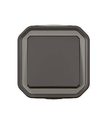 Interrupteur ou va-et-vient 10AX 250V Plexo complet encastré anthracite / Legrand