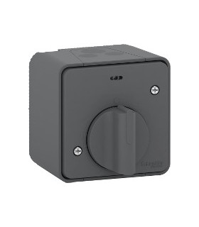 Interrupteur temporisé LED saillie Mureva Styl gris