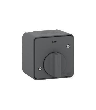 Interrupteur temporisé LED saillie Mureva Styl gris