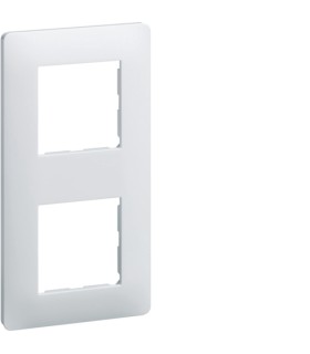 Plaque 2 postes Essensya entraxe 71mm Blanc
