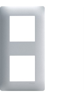 Plaque essensya 2 postes entraxe 57mm Titane