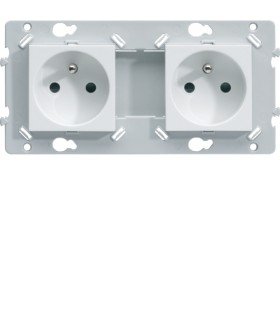 Prise double 2P+T Essensya 16A BLANC
