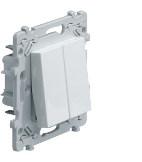 Double Interrupteur Va-et-Vient Essensya 10AX Blanc