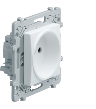 Prise 2P sans Terre  Essensya 16A à griffes blanc