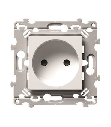 Prise 2P sans Terre  Essensya 16A à griffes blanc