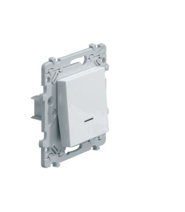 Poussoir 1O+1F à voyant Essensya Blanc