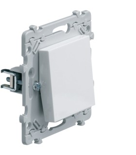 Bouton Poussoir 1O+1F à griffes Essensya BLANC