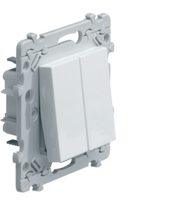 Double poussoir 1O+1F Essensya blanc