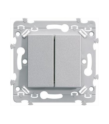 Double Bouton Poussoir Essensya 1O+1F à griffes blanc