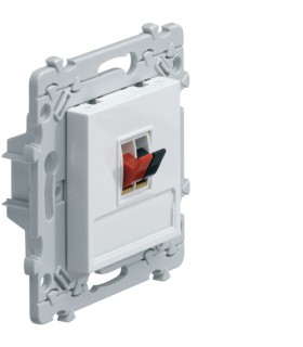 Prise haut parleur simple Essensya blanc