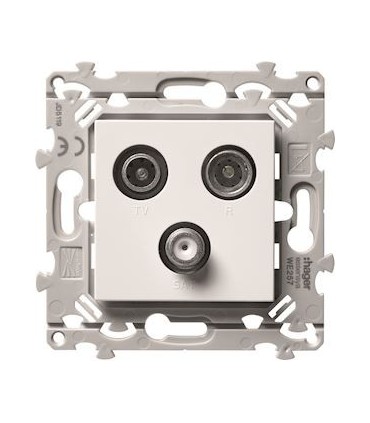 Prise TV+FM+SAT Essensya directe 1 entrée blanc