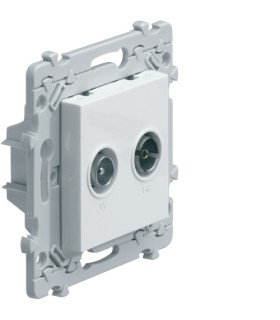 Prise TV+FM directe Essensya BLANC