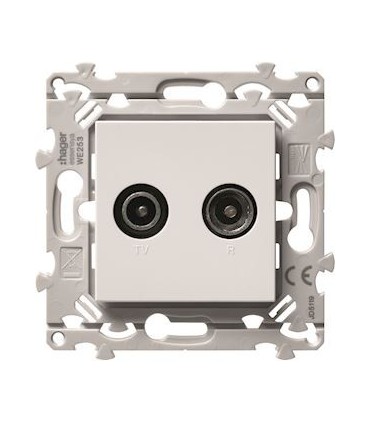 Prise TV+FM directe Essensya BLANC