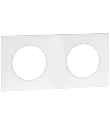 Plaque de finition Square 2 postes - Blanc