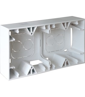 Cadre saillie 2 postes Square Blanc