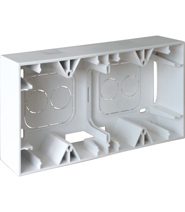 Cadre saillie 2 postes Square Blanc